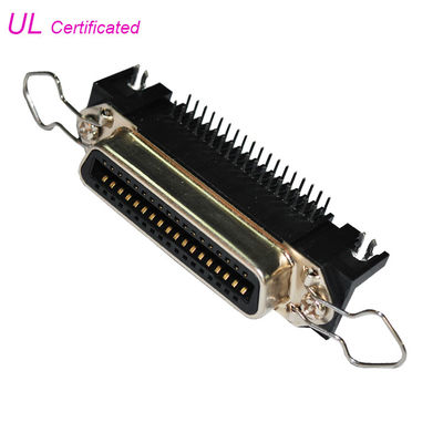 36 Pin Konektor Centronic PCB Right Angle Female dengan Spring Latch