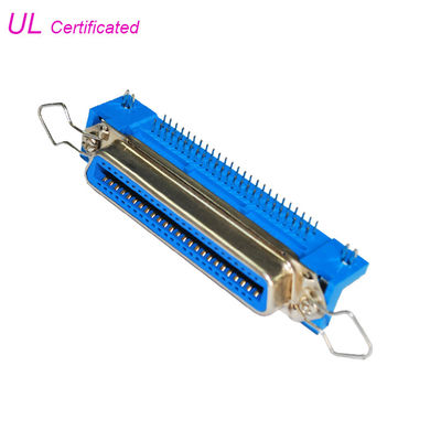 Centronic 25 Pairs PCB Sudut Kanan Perempuan papan kunci Konektor 50pin dengan kait pegas