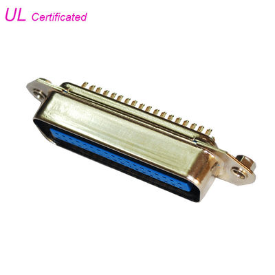 14 24 36 50 Pin Solder Male Centronic Connector dengan Hex Head Screws Bersertifikat UL