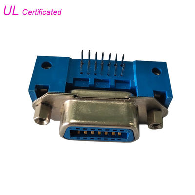 Centronic 50 36 24 14 Pin Sudut Kanan PCB Konektor Champ Wanita Dengan Ulir Sekrup
