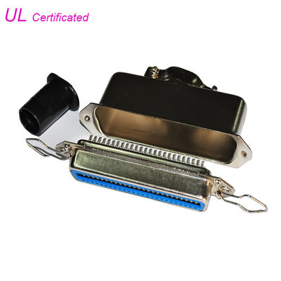 36 Pin DDK Female Centronic Solder 180 ° Cable Exit Connector dengan Metal Cover