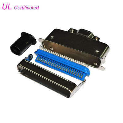 14 24 36 50Pin Centronic MD Type Male Solder Pin Connector dengan Straight Cable Exit