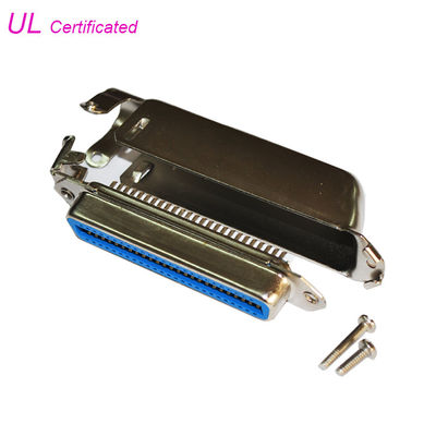 57 CN Series Female 50 Pin Centronics Connector Solder Type Dengan Kabel 90 Derajat Keluar