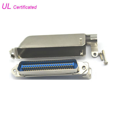 57 CN Series 50pin Solder Centronic Male Connector dengan L Shape Metal Hood