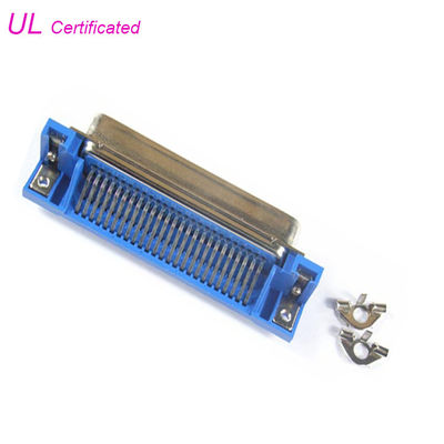 50 pin 25 Pasang Konektor Centronic PCB Sudut Kanan Champ Plug Konektor tipe pria Bersertifikat UL