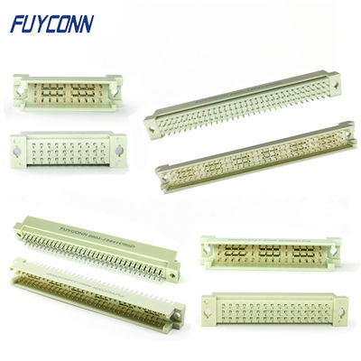Right Angle PCB DIN41612 Konektor 3 Baris Pria Konektor Kartu Euro