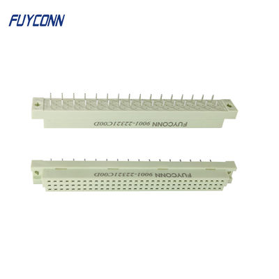 2.54mm Pitch Connector Female DIN41612 Konektor Eurocard Dengan Terminal Vertikal