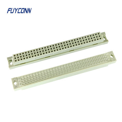 96 Pin 3 Baris Konektor PCB DIN41612 Vertikal Wanita Dengan Pitch 2.54mm