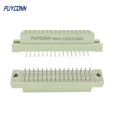 Konektor DIN 41612 Vertikal Wanita 3 Baris 32 Pin Konektor Eurocard