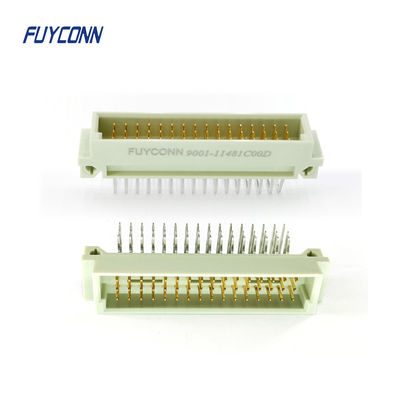 3 Baris Konektor DIN41612 90 Derajat PCB 3 * 16P 48Pin Konektor Eurocard Pria