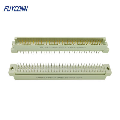 Konektor DIN 41612 Pria PCB Lurus 2.54mm 3 baris 2 * 32pin 64Pin