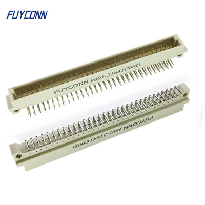 2.54mm 2 Baris PCB Sudut Kanan 2 * 32P 64 Pin Pria Konektor Euro 41612