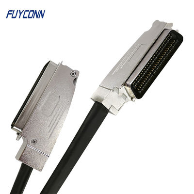 100pos RJ21 Telco Trunk Cable Assembly Satu Ujung Dengan Konektor 2 pcs