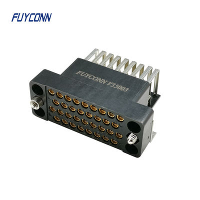 V.35 Konektor Wanita 34pin Konektor PCB Sudut Kanan untuk Router dengan kunci papan