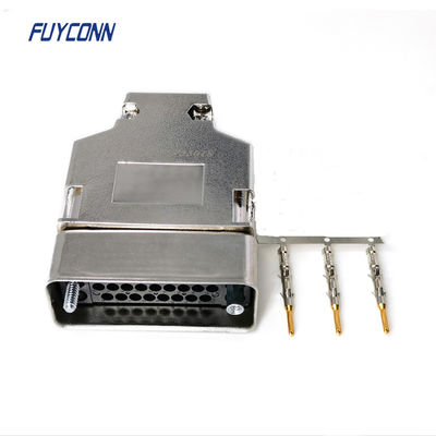 1 - 34 Pin Male Crimping V.35 Router Connector Dengan Shield Shell penutup plastik 180 derajat