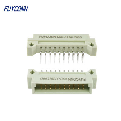 Konektor 20Pin DIN 41612 2 Baris 2x10P 220 PCB Sudut Kanan Konektor Eurocard Pria