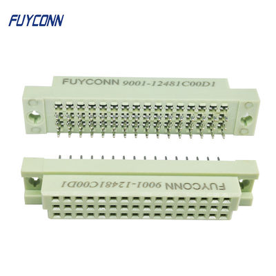 3 baris 48 Pin DIN 41612 Konektor Vertikal Perempuan Lurus PCB Eurocard Connector 2.54mm pitch