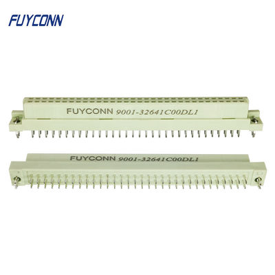 Perempuan 2 baris 64P Right Angel PCB Receptacle DIN 41612 Konektor Eurocard W/ Board Lock