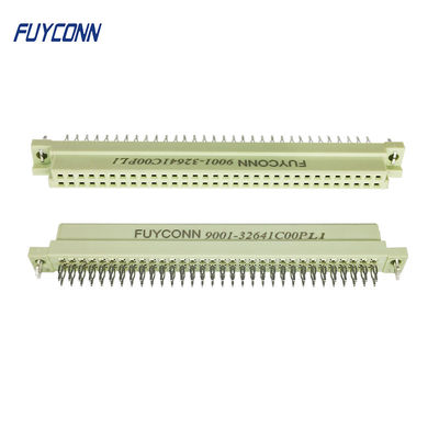 2 baris 64P Tekan Pin Konektor Euro DIN 41612 Wanita Solderless Eurocard Connector