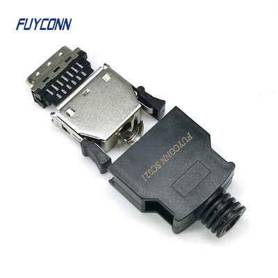 Solder Konektor SCSI Pria 2.17mm 20pin 26Pin Konektor MDR dengan Penutup Plastik