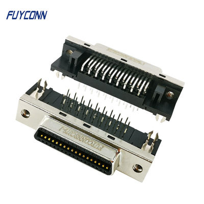 Konektor SCSI 36 Pin PCB Sudut Kanan Konektor MDR Wanita