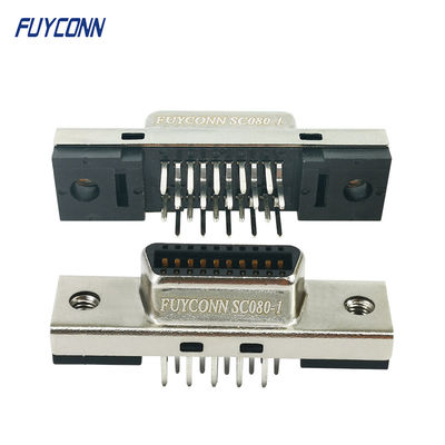 Konektor Servo Wanita 1.27mm PCB Lurus Konektor SCSI 20pin Wanita