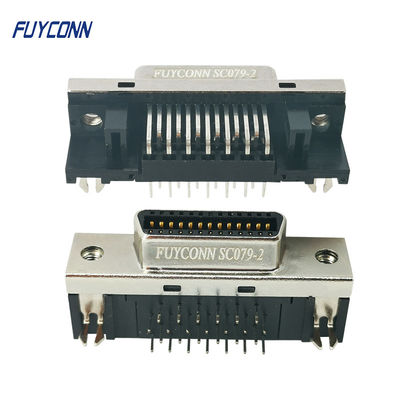 Konektor SCSI PCB Sudut Kanan 26 pin Konektor MDR Wanita