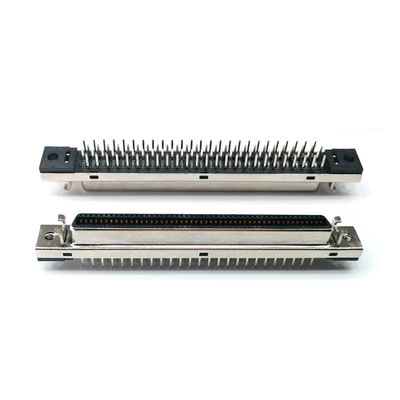 Konektor SCSI PCB Lurus Tipe CN 100pin 1.27mm Konektor MDR Wanita