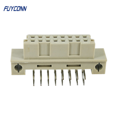 DIN41612 Female 2 Baris 16 Pin Sudut Kanan Konektor PCB Eurocard