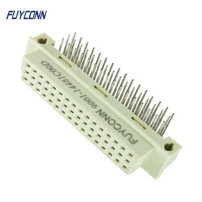3 baris 48P Eurocard DIN 41612 Konektor PCB Wanita Terminal Sudut Kanan