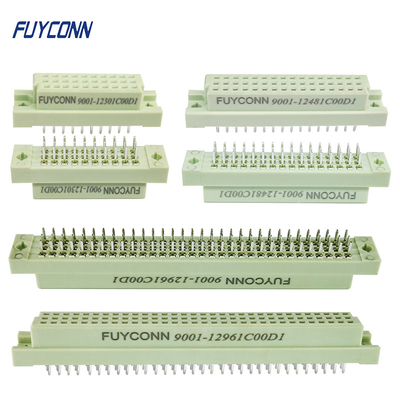 Konektor Eurocard Lurus 3 Baris Konektor PCB Vertikal Wanita DIN41612 Tipe Mudah